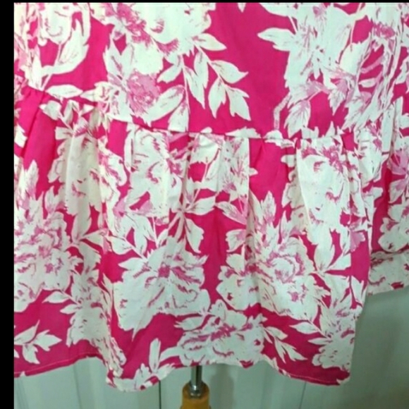 Flying Tomato 100% Cotton Floral Pink Dress Long-Sleeve Belted Flattering Small - Picture 7 of 14